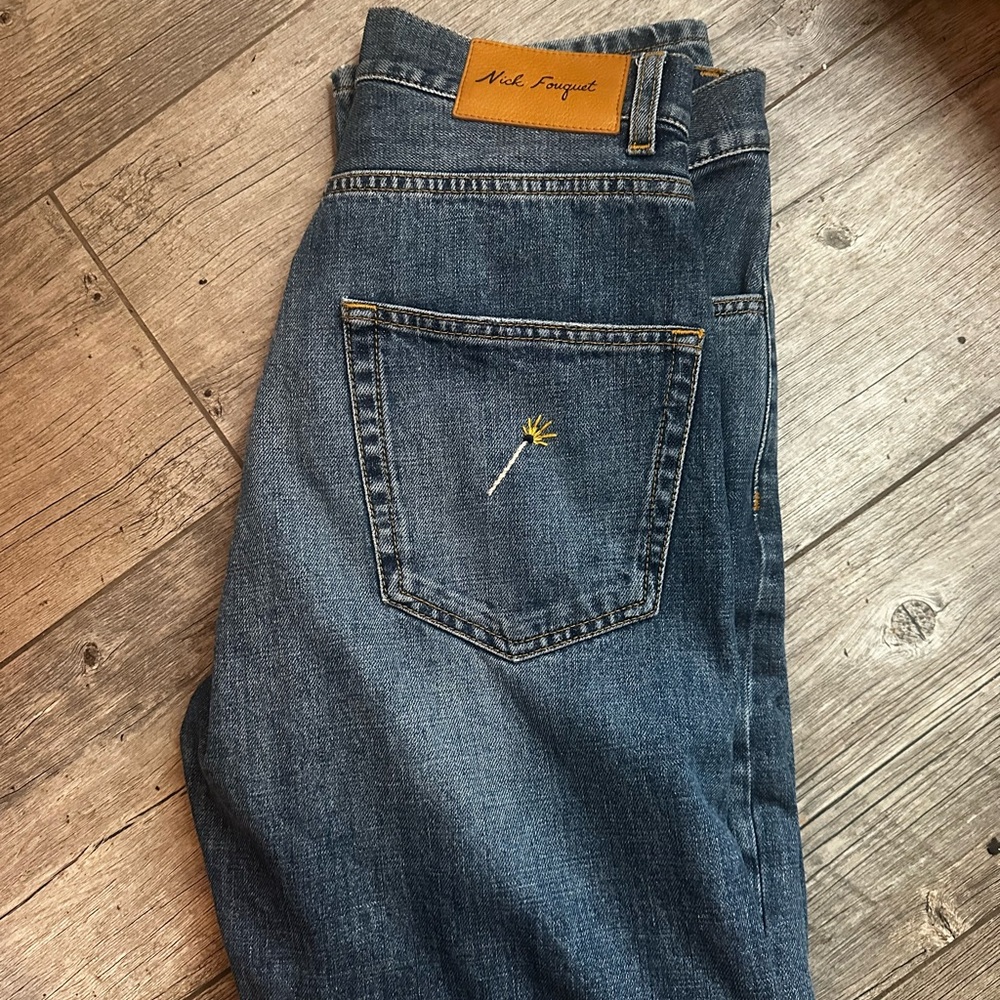 NWT Nick Fouquet Embroidered Jeans M44/ W40